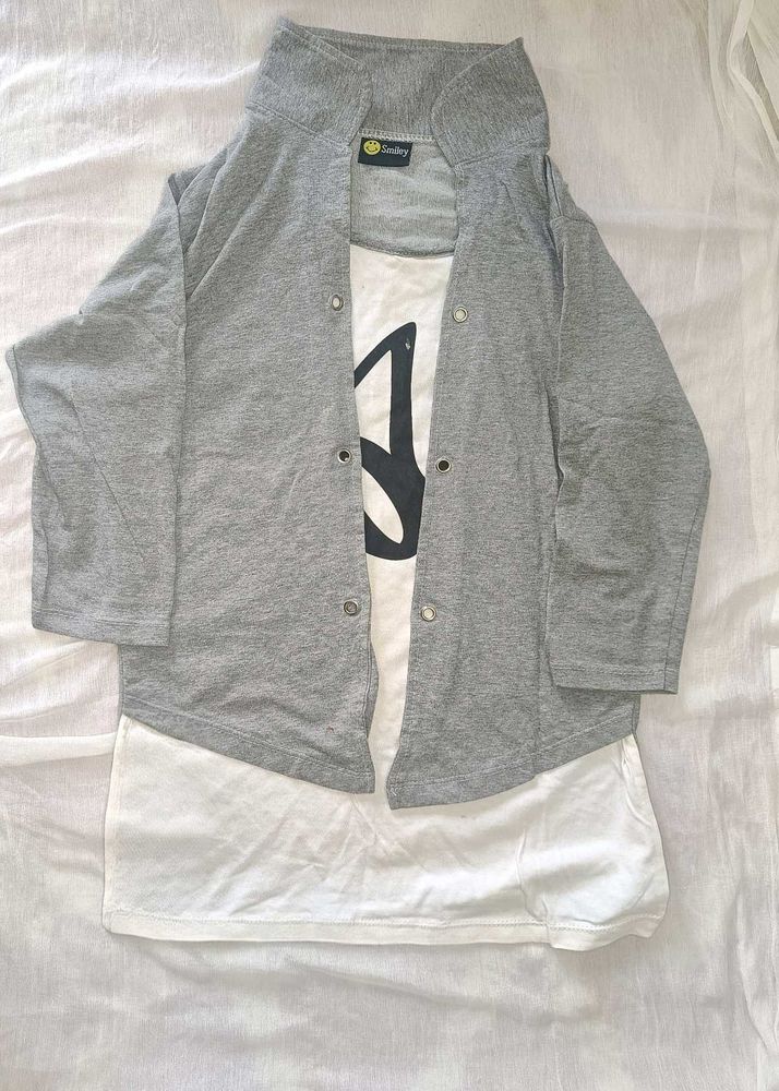 Cute Grey Layered Tshirt