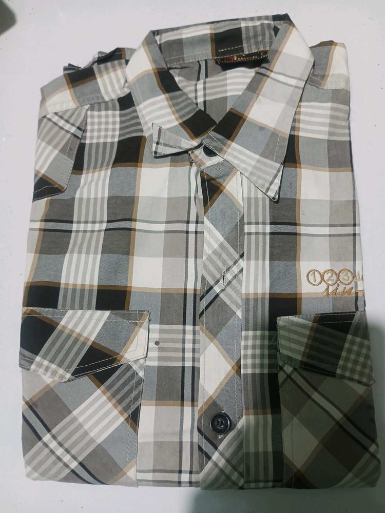 Plaid Button-Down Shirt