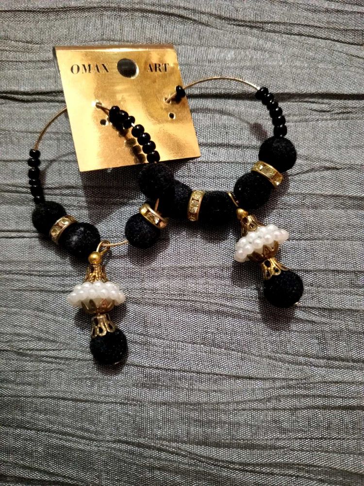 Oman Art Hoop Earrings