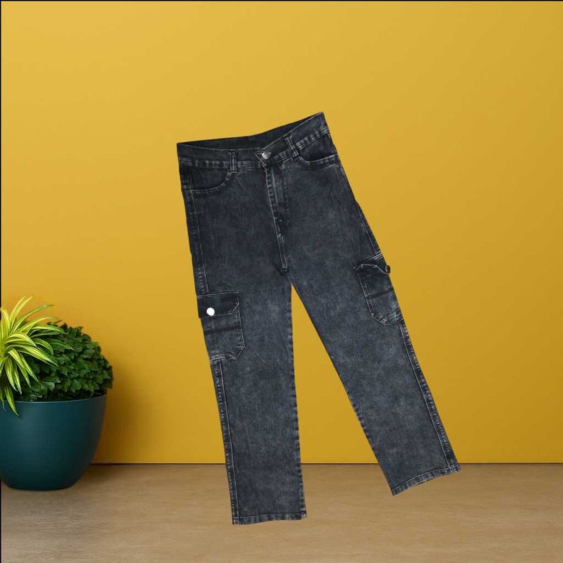 women black cargo jeans size 26 (O-73)