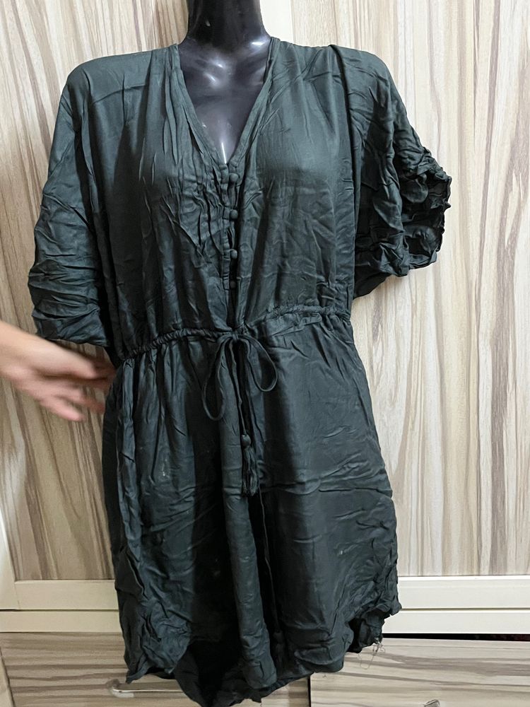 Forever21 Green Adjustable  Jumpsuit