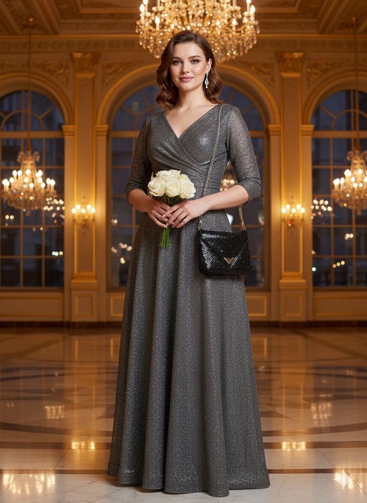 Black metal mesh sling bag