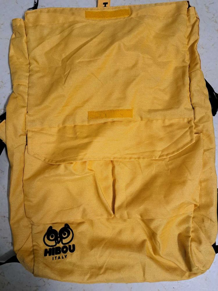 Vintage Hibou Italy Yellow Backpack
