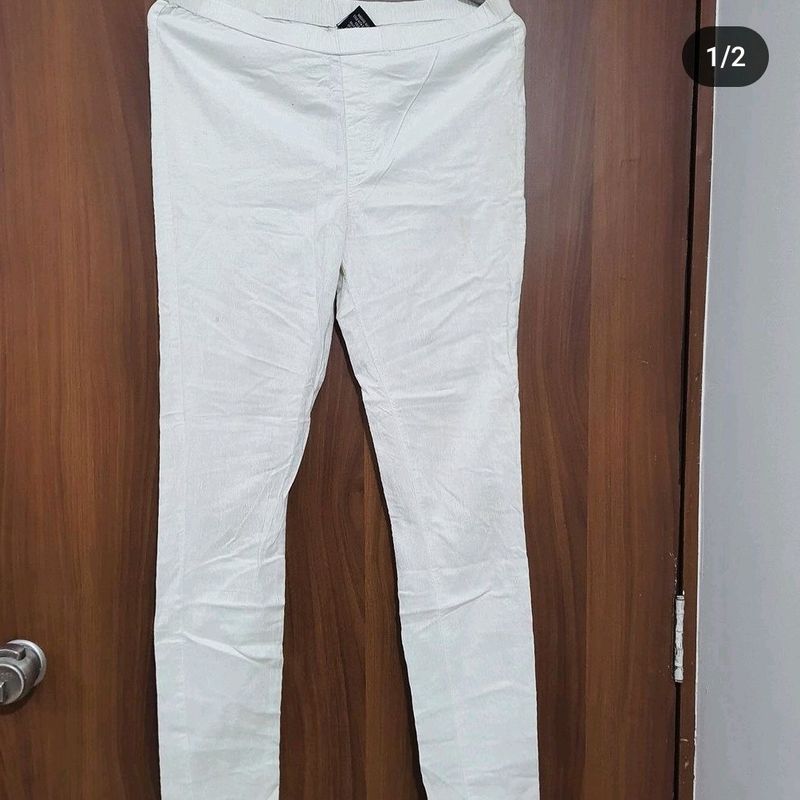 White Corduroy Jeggings
