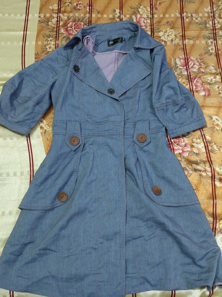 Blue Denim Trench dress