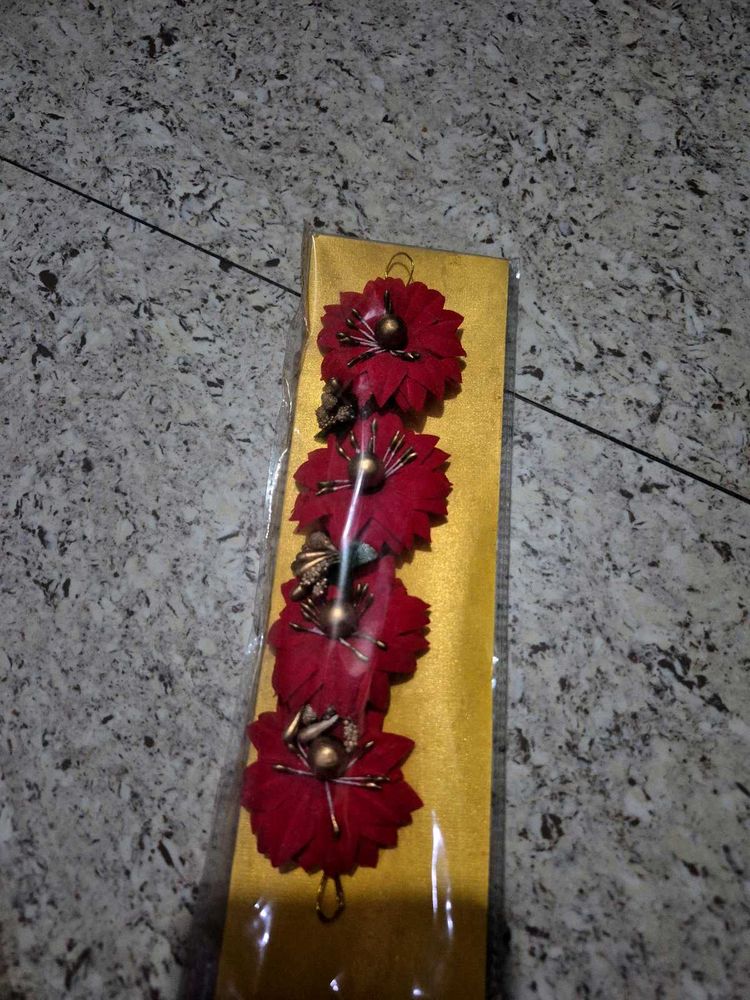 Red Floral Hair Accessory