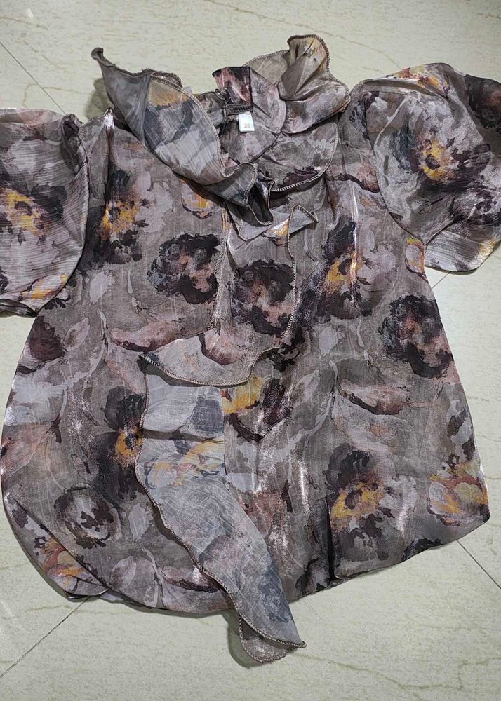 Ruffled Designer Top For Girls