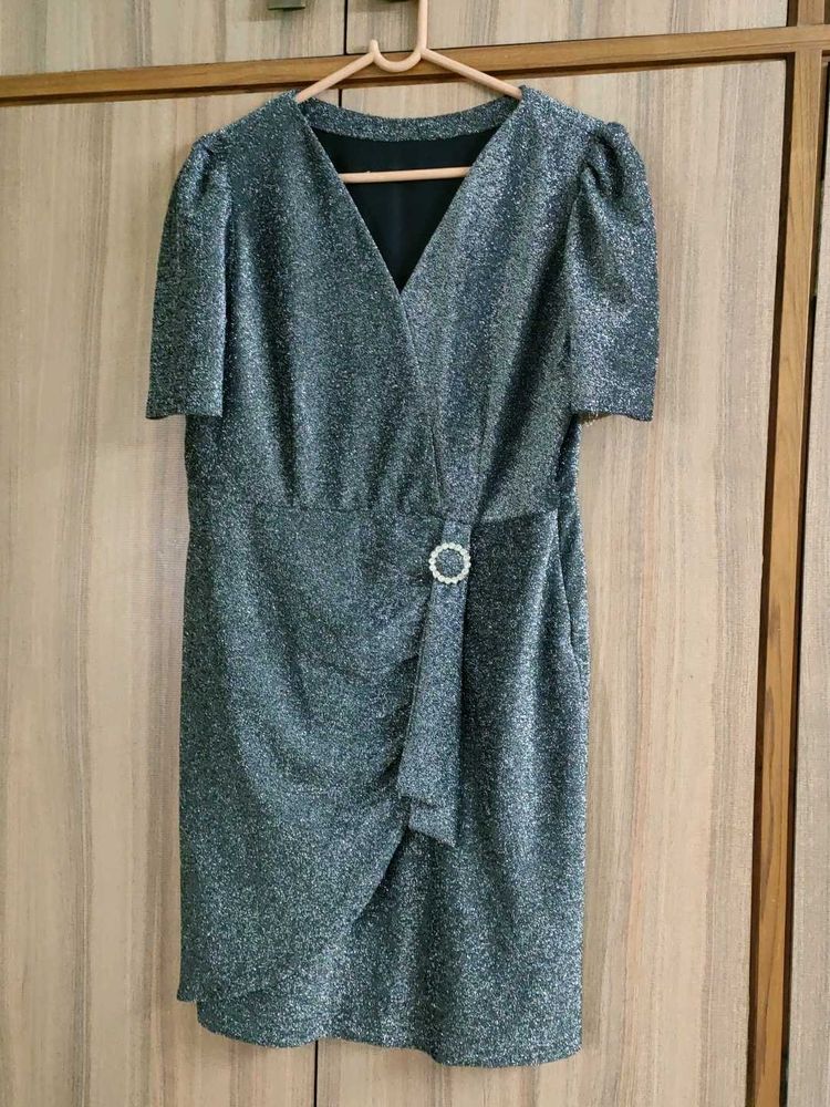 Silver Glitter Dress