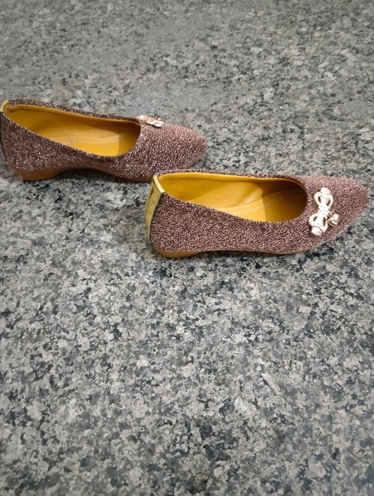 Sparkly Bronze Ballerinas