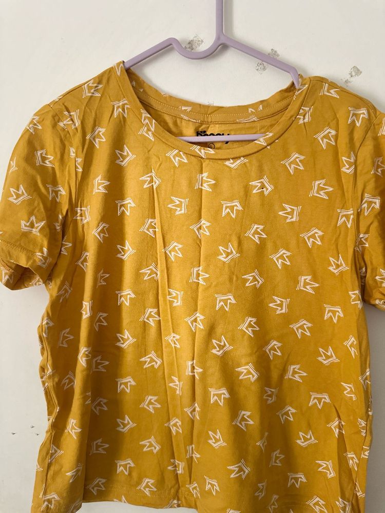Yellow Printed T-shirt
