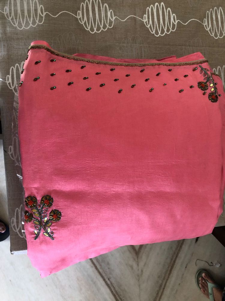 Booti border saree for women with blouse