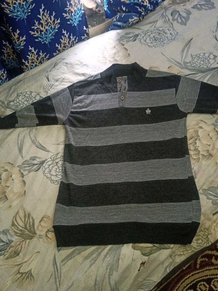 Striped Grey Sweater