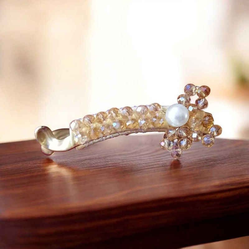 Beaded Pearl Hair Clip
