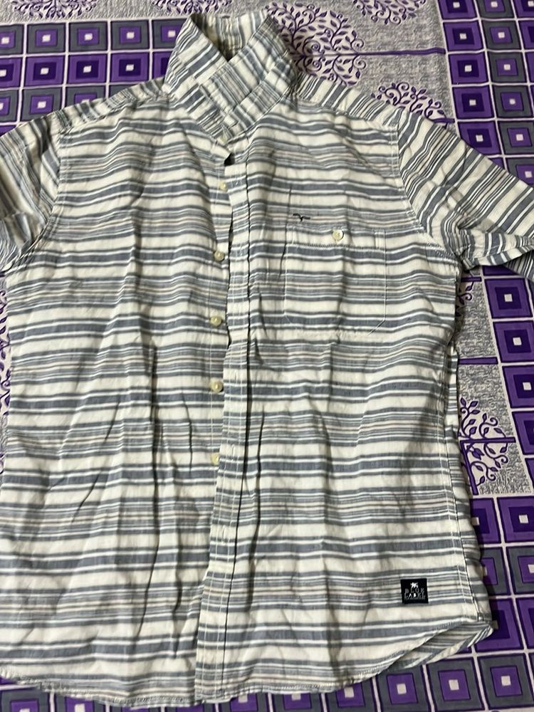 Striped Button-Down Shirt
