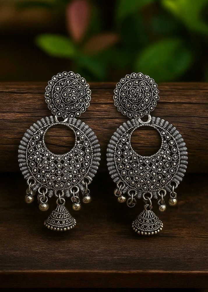 Oxidized Silver Earrings