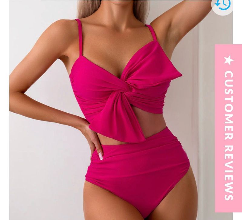 Front Knot Padded Bikini Set