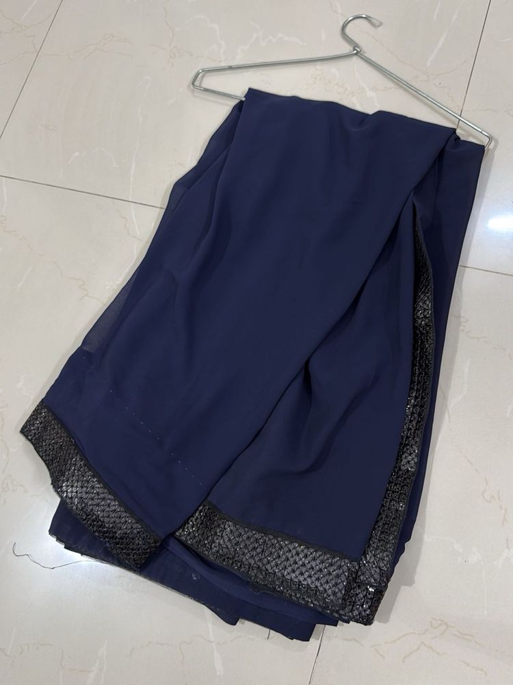 Navy Blue Saree