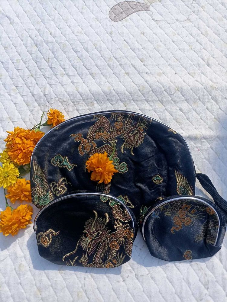 Vintage Dragon Cosmetic Bag