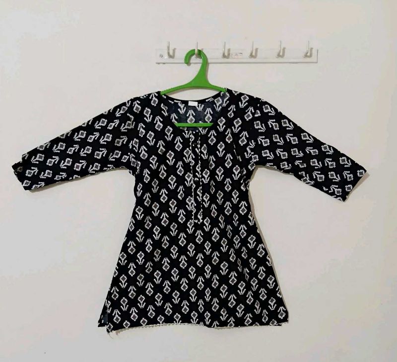 Black Printed Kurti