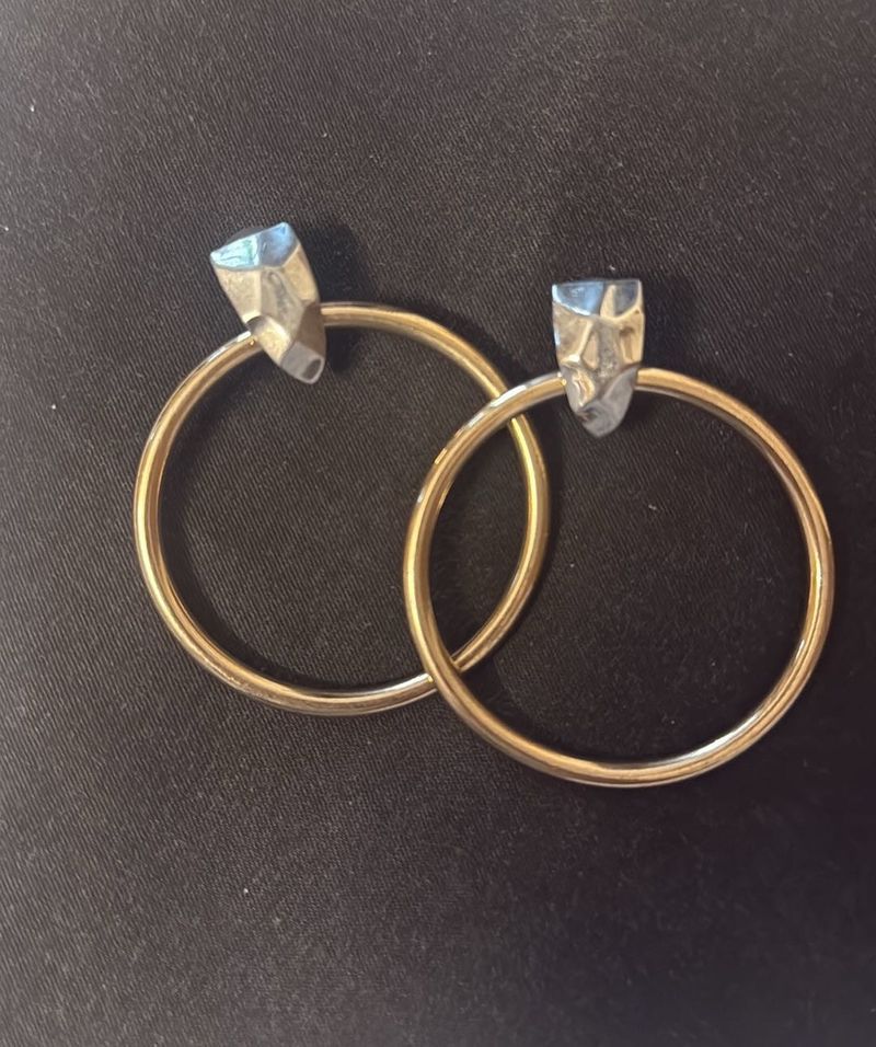 Hammered Gold Hoop Earrings