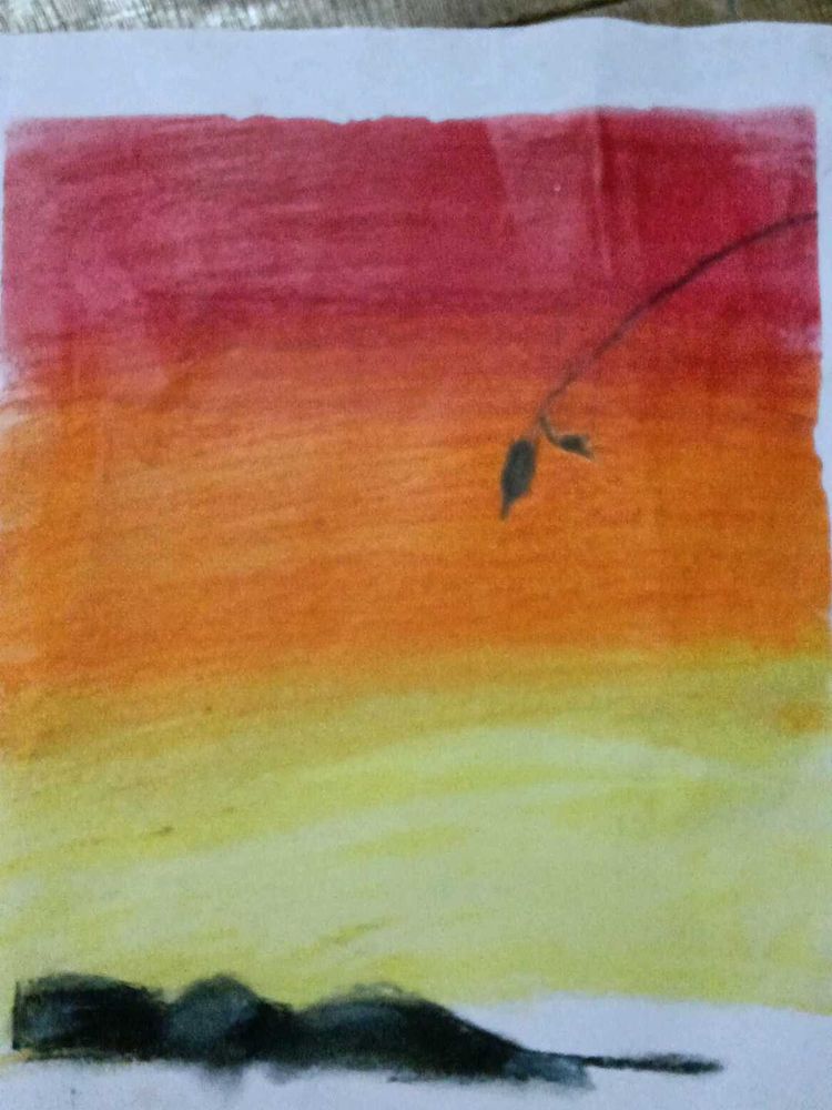 Sunset Watercolor Painting