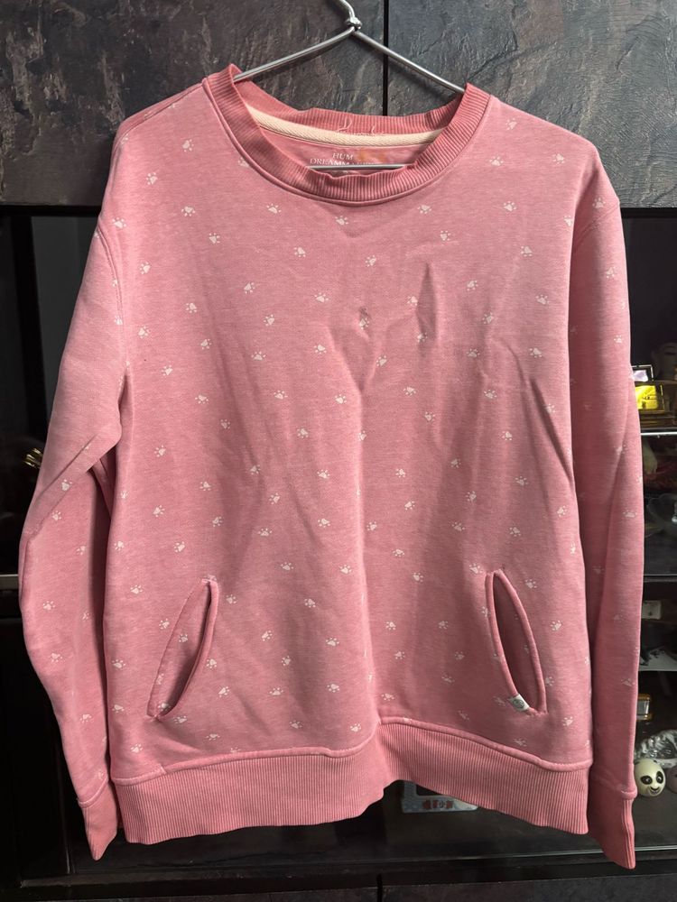 Pink Patterned Sweatshirt