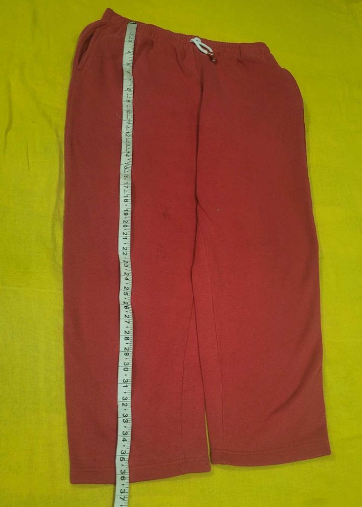 Red Casual Trousers for ladies