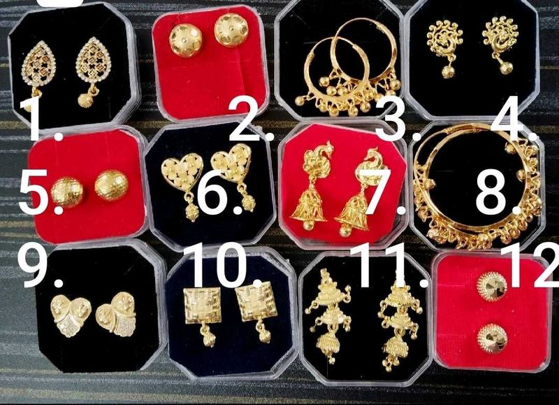 Gold Plated Earring - ANY ONE WITH A FREEBIE✅✅✅✅✅