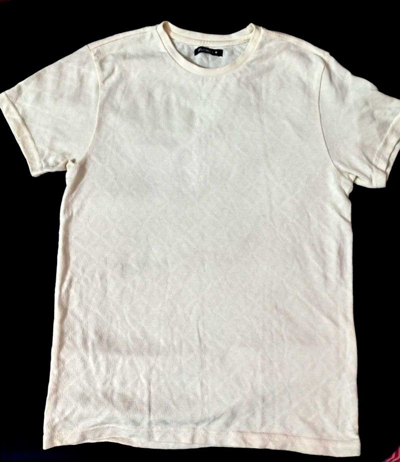 Textured Art White T-Shirt