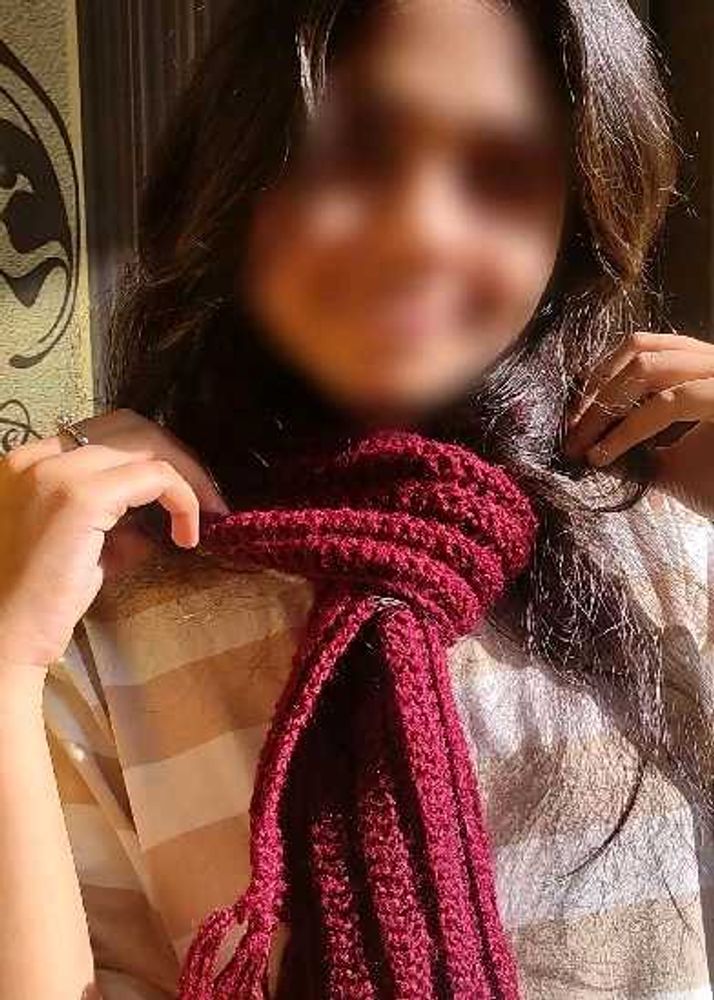 handmade crochet Mikasa scraf