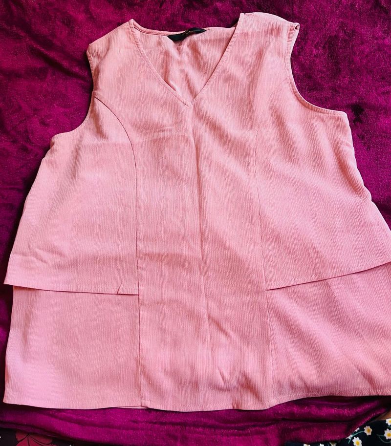 Pink Sleeveless Top
