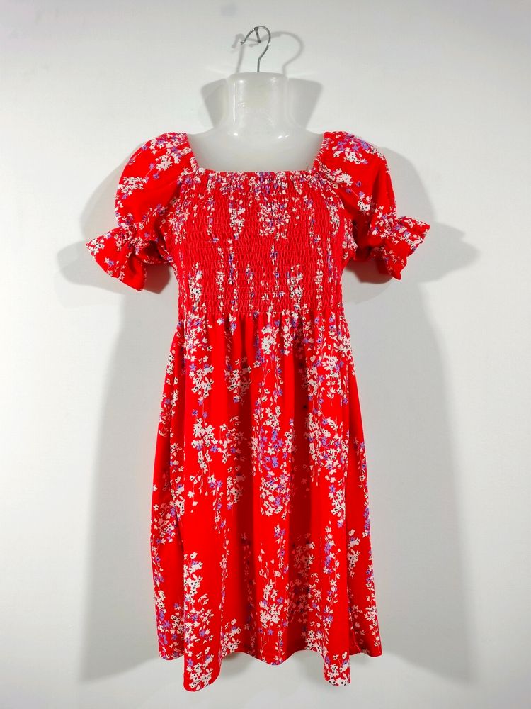 Red Printed Casual Dresses (Women&#39;s)