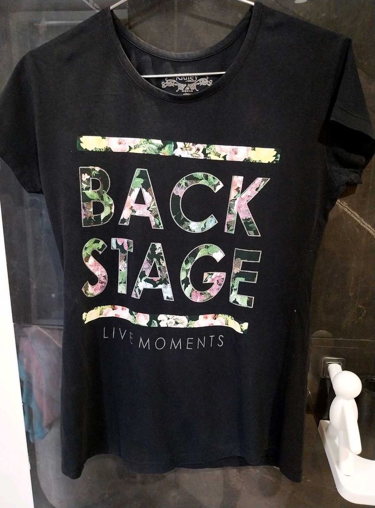Backstage Tee - Floral Lettering