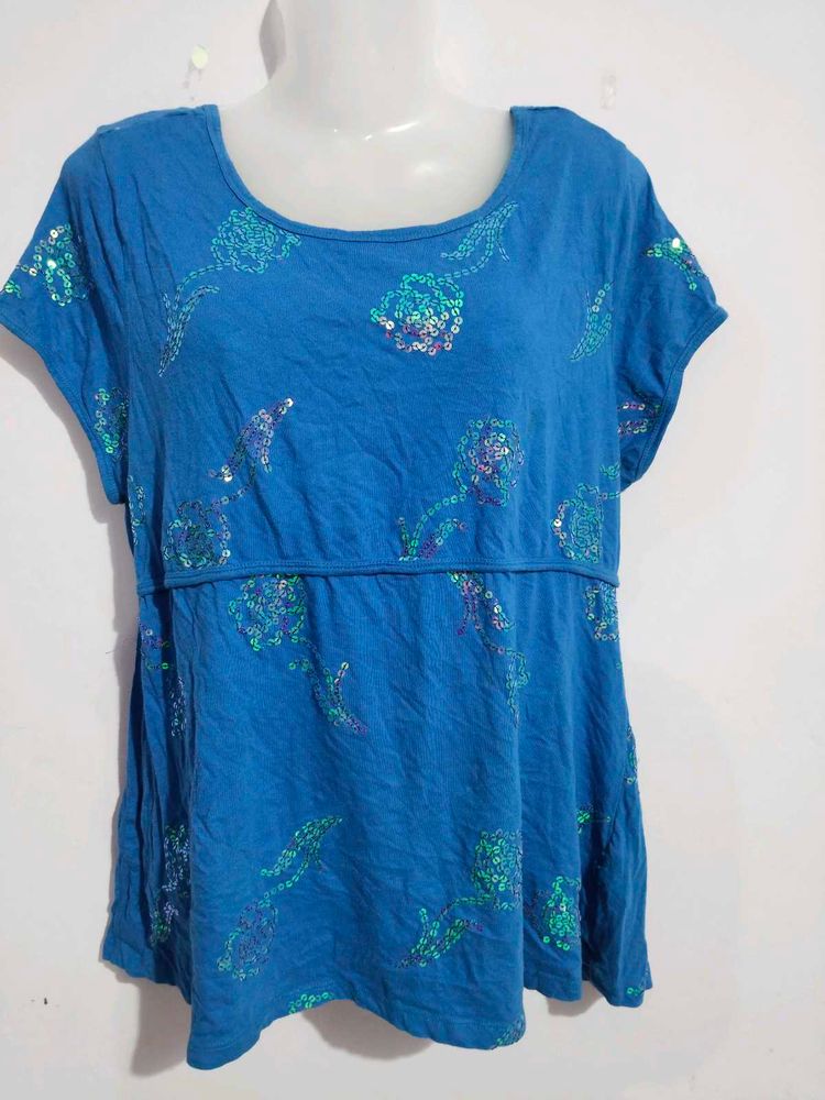 BLUE CUTE TOP