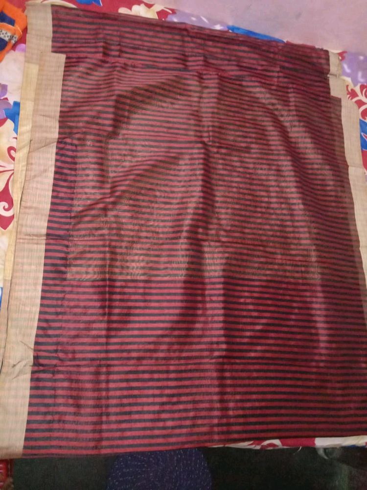 Brown,black &amp; Tan Colour Saree