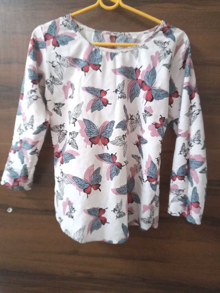 Butterfly Print Top