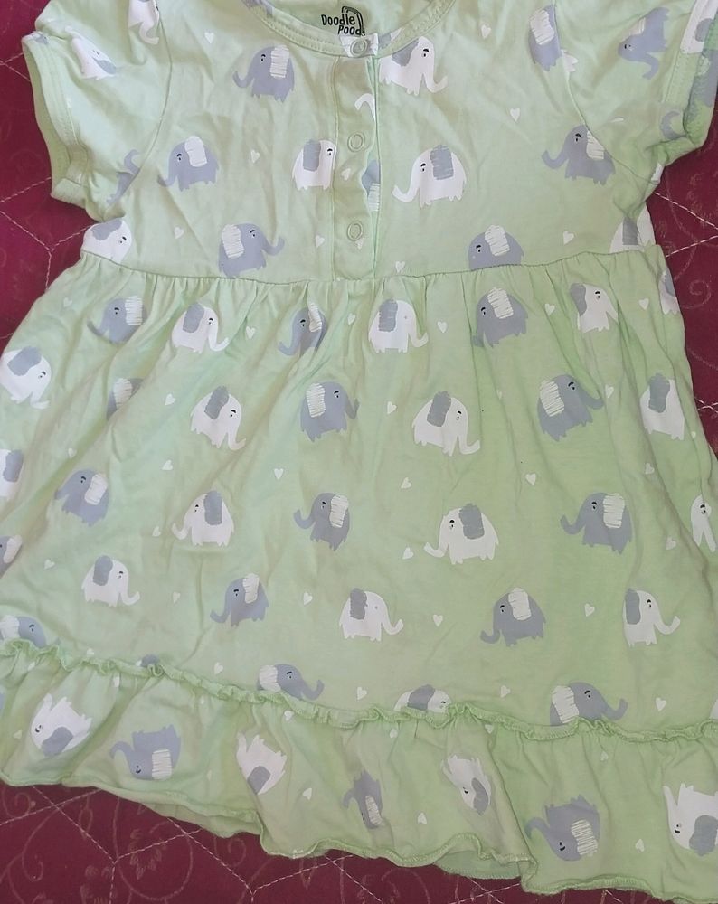 Firstcry Doodle Poodle Brand Baby Girl Frock/ Dress