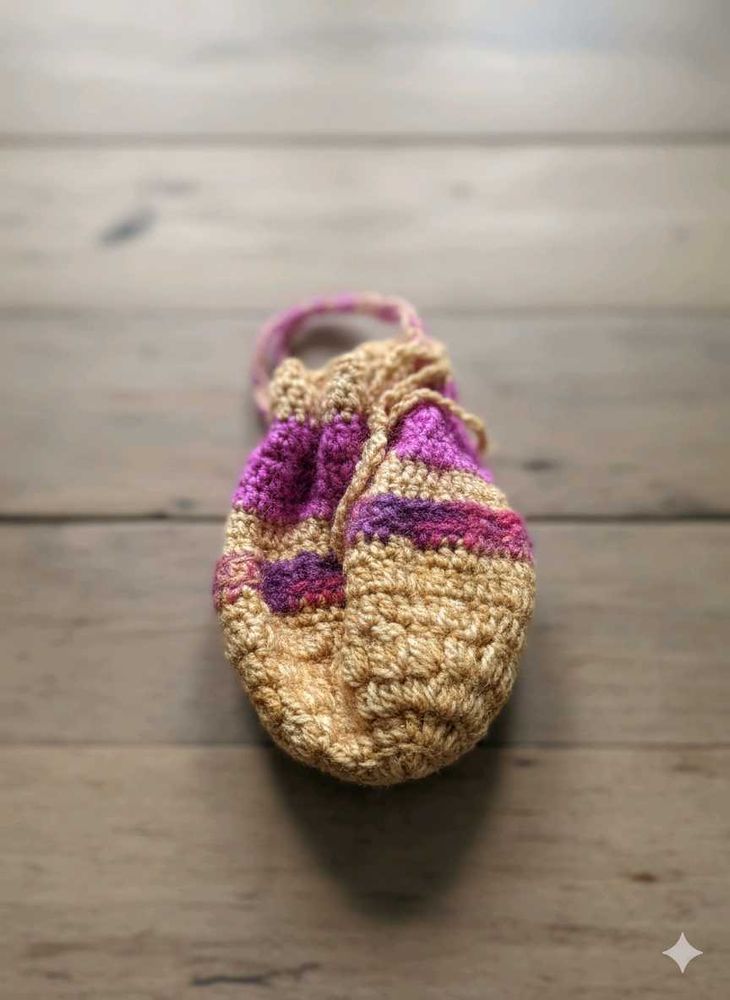 Crochet Drawstring Pouch
