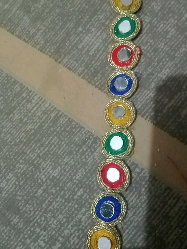 Colorful Mirror Embellished Trim