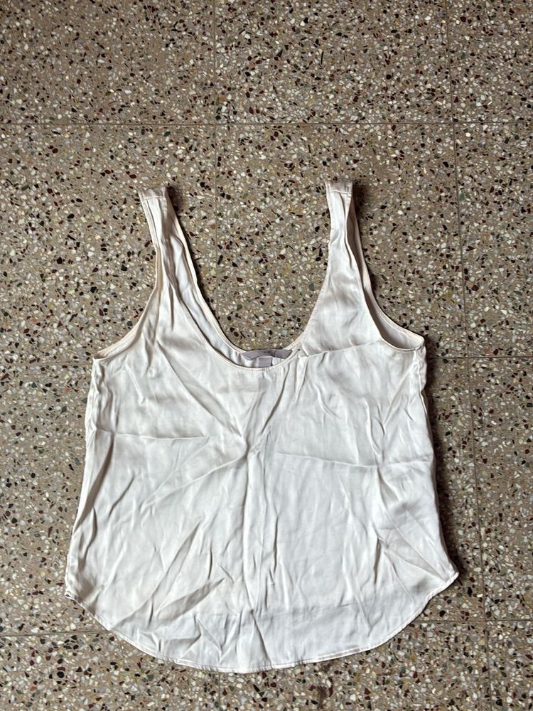 Classic White Satin Top