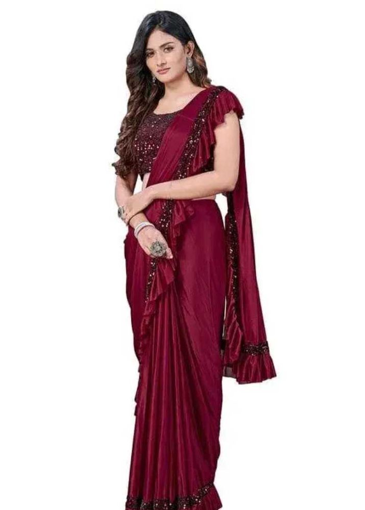 Elegant Maroon Saree sale only for 2 hours