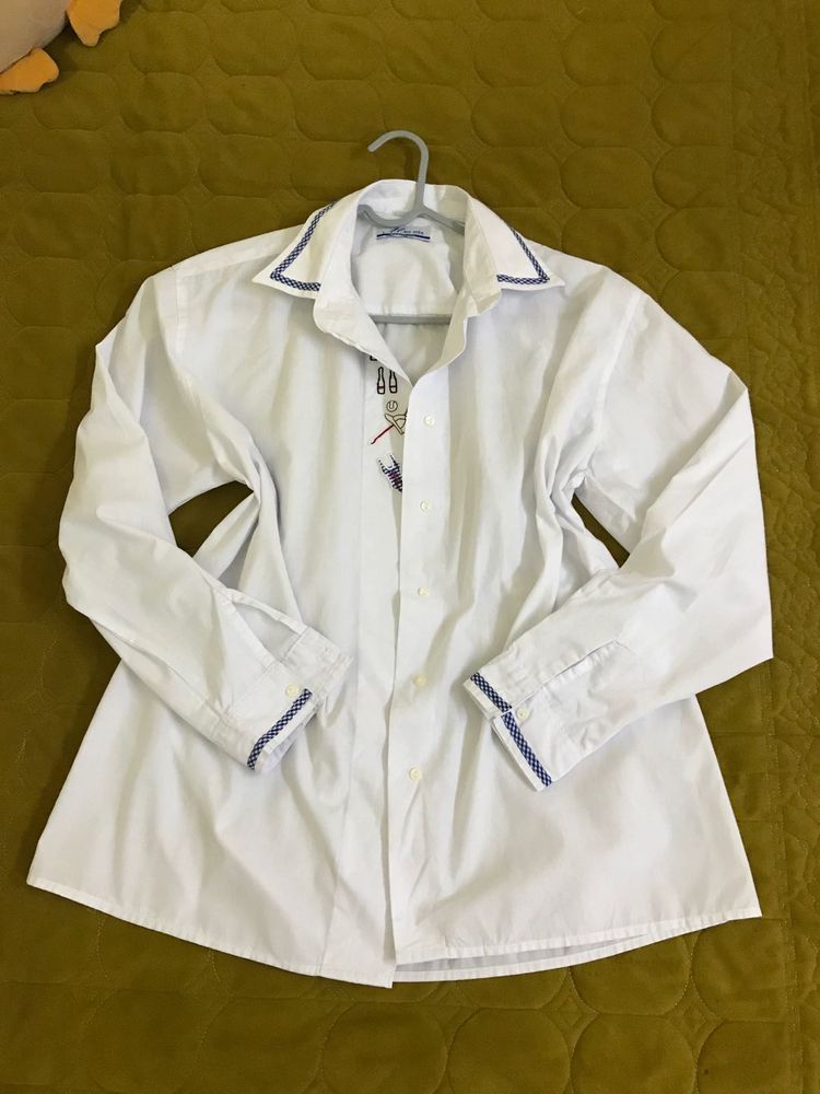 White Embroidered Shirt Fits M-XL