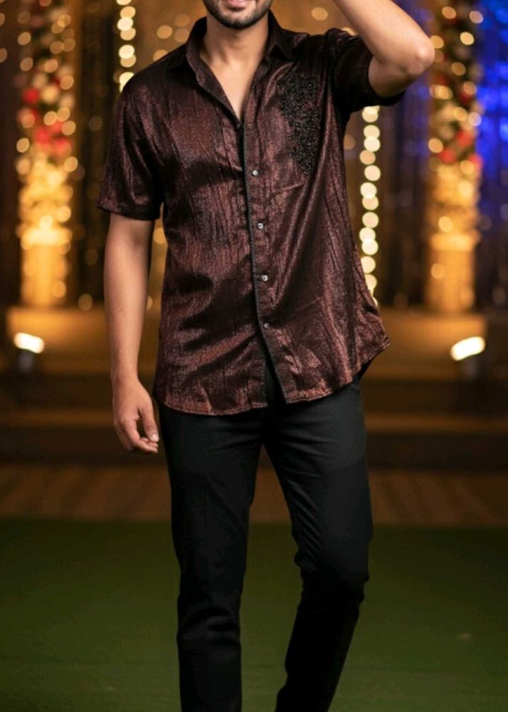 men&#39;s Stylish coffee brown Shirt