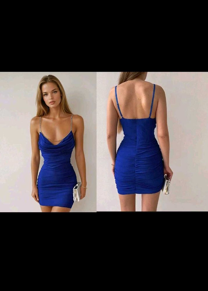 Newme Solid V Micro Mini Dress