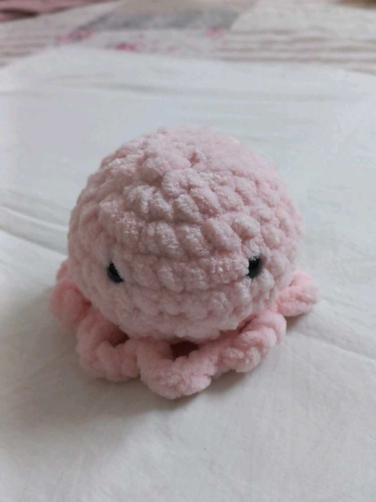 Pink Crochet Octopus Plushie
