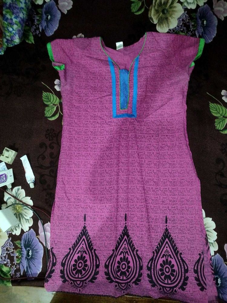 Pink Printed Kurti