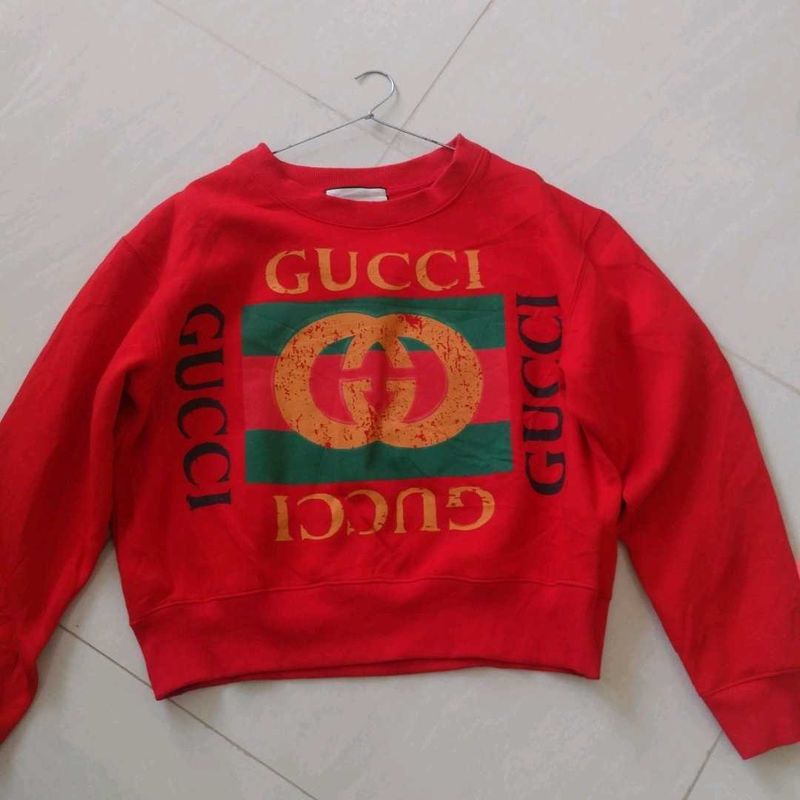 Gucci Red Logo Sweatshirt
