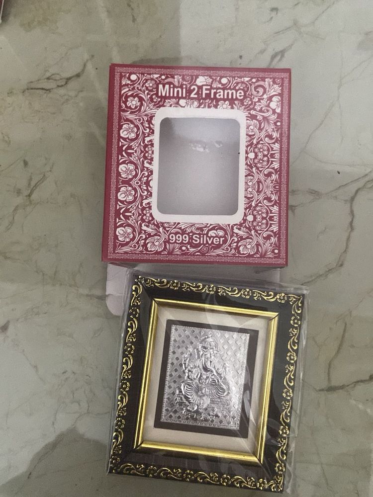 999 Pure Silver Ganesha Frame