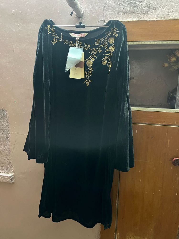 Velvet kurta set