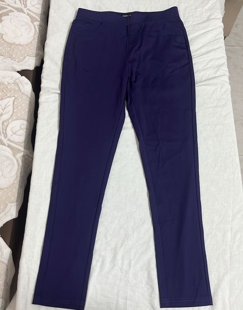 Dark Purple Straight Pants